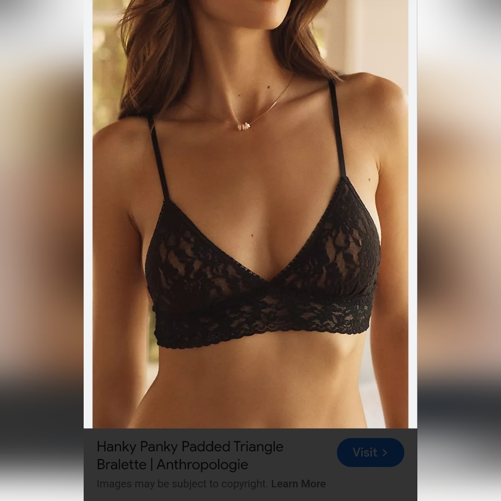 HANKY PANKY TRIANGLE PADDED BRALETTE / SZ:LARGE